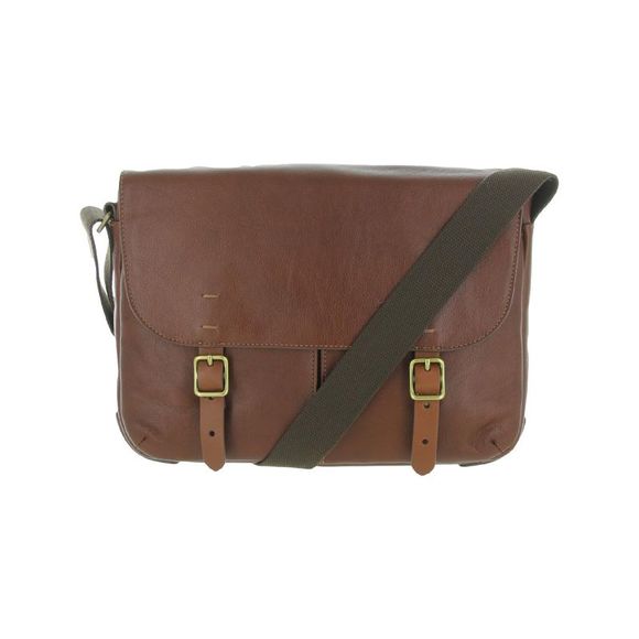 Fossil Bags Fossil Mens Buckner Small Leather Commuter Bag Brown